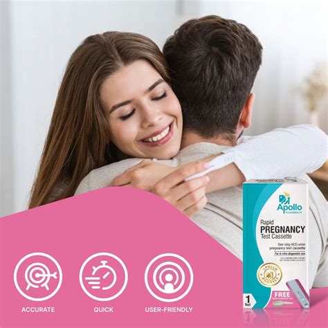 Apollo Pharmacy Rapid Pregnancy Test Cassette, 2 Kits Price, Uses, Side ...