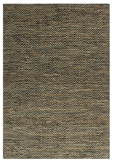 Hemp Handwoven Rug: Tide Natural & Black – HummingHaus