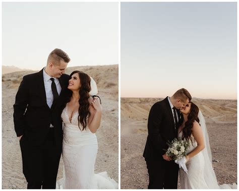 Las Vegas Intimate Elopement | Little White Chapel and Nellis Sand ...