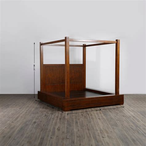 Buy Harmony Queen-Size Four Poster Bed - Brown from Home Centre at just ...