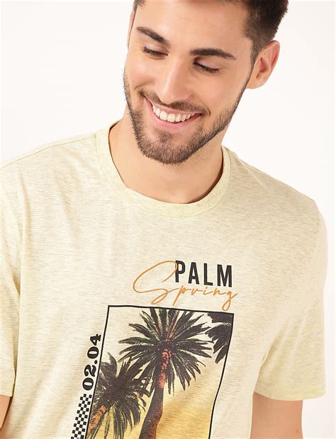 Buy Pure Cotton Printed Round Neck T-Shirt at Marks & Spencer