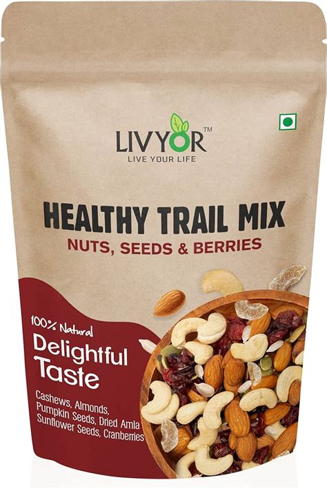 LIVYOR Healthy Trail Mix Premium Mixed Dry Fruits Combo Pack | Cashews ...