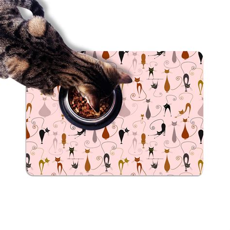 Feeding Mat for Cats, Premium Non Slip Cat Food Water Floor Mat ...