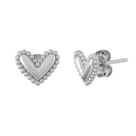 Endless Love Little Heart Sterling Silver Stud Earrings – VOYLLA