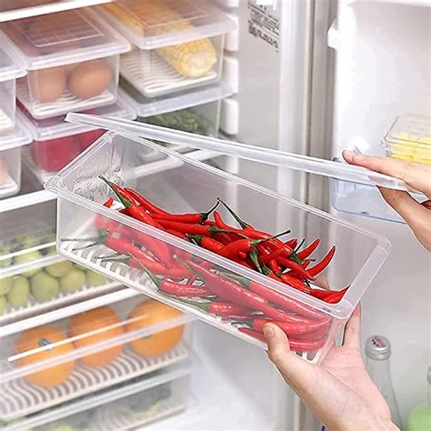 Buy RonsFord Fridge Storage Boxes Fridge Organizer Case With Removable ...