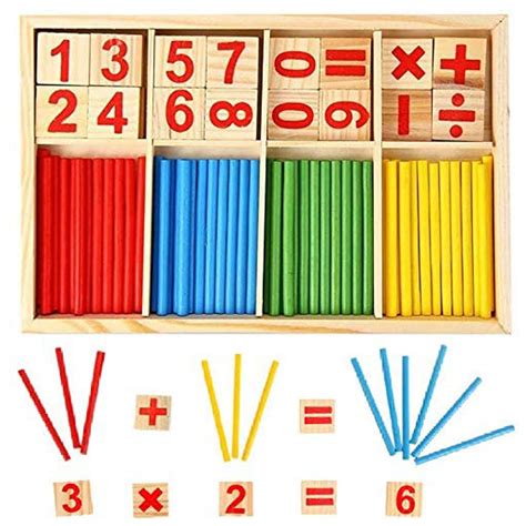 KUTOI Counting Number Blocks and Sticks | Montessori Toys for Kids ...