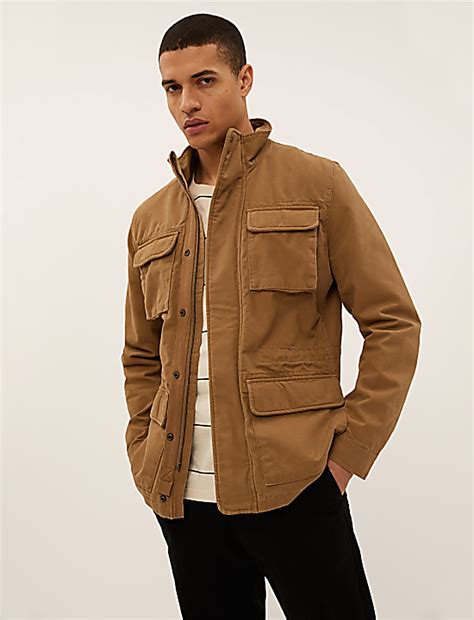 Buy Pure Cotton Utility Jacket at Marks & Spencer