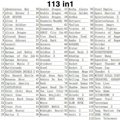 Buy Hycus Classic Retro Super Games 113 in 1 Multi Game Cartridge for ...