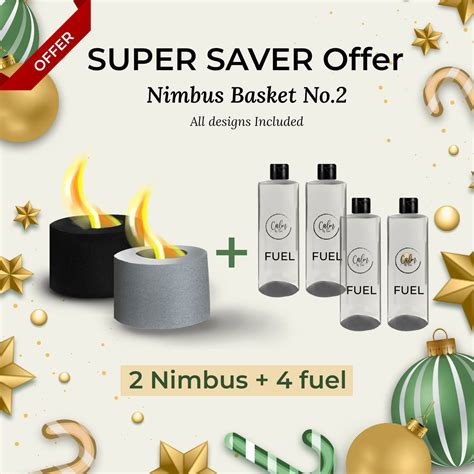 Nimbus (pack of 2) + 4 fuel Bottles | Fireplace – CALM BY FIRE