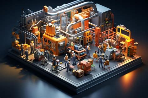 Industrial manufacturing process concept | Premium AI-generated image