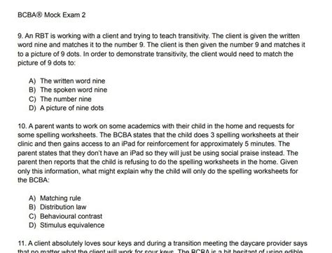 Image result for Bcba Exam Questions