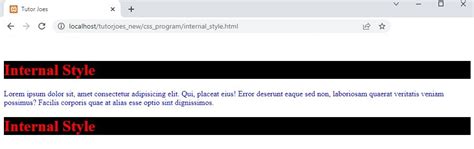 Enhancing HTML Styling with Internal CSS: A Guide to Embedded Style Sheets