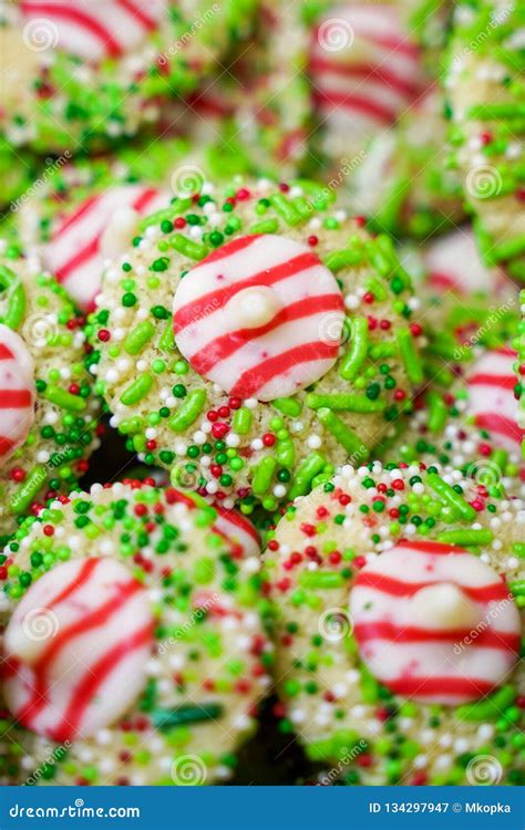 White Chocolate Peppermint Kisses Cookies Decorated with Christmas ...