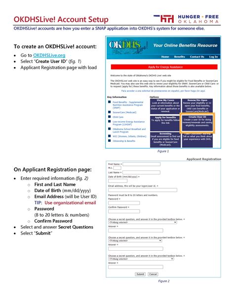 OKDHSLive! Account Setup Instructions + Tip Sheet - Hunger Free Oklahoma