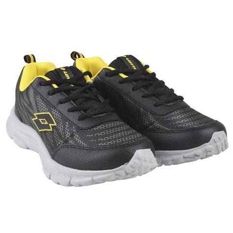 Buy Lotto Men Callisto Grey/Blk/Yellow Running Shoes-9 UK (43 EU) (10 ...