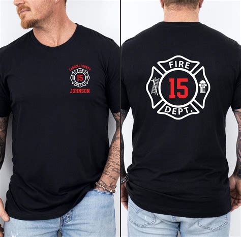 Custom Firefighter Shirt, Custom Firefighter Department Tee ...