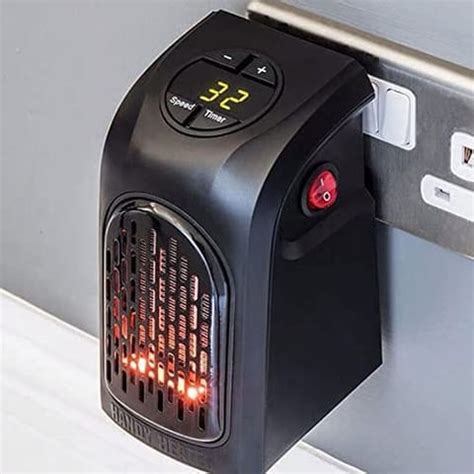 DAYBETTER Electric Handy Room Heater with Button Controls 400 Watt Fan ...