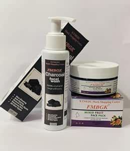 FMBGK COMBO PACK- CHARCOAL FACE WASH 100ML+ MIXED FRUIT FACE PACK 100GM ...
