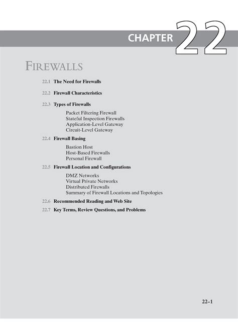 MOD-5 Network Security - CHAPTER FIREWALLS 22 The Need for Firewalls 22 ...
