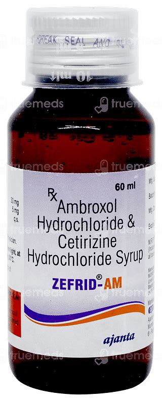 Zefrid Am Syrup 60ml - Uses, Side Effects, Dosage, Price | Truemeds