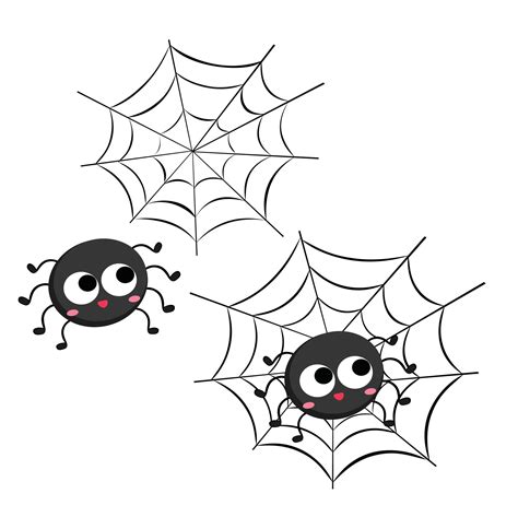 Spider Web Insects Animal Scream Cartoon Illustration Vector Clipart ...