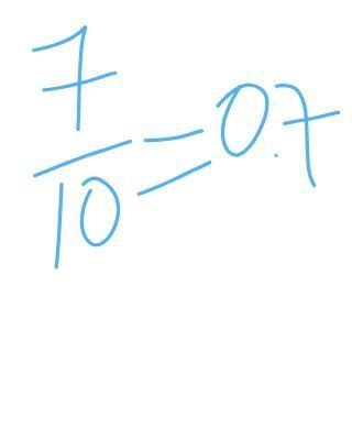 Fraction fraction in words decimal decimal in words 7/10 - Brainly.in