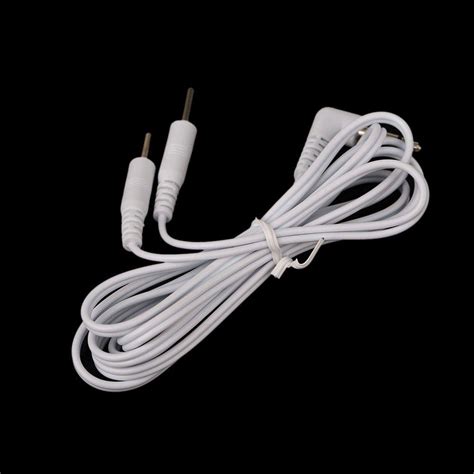 2 Pins Lead Wires Connecting Cables for Electrode Pad Digital TENS The ...