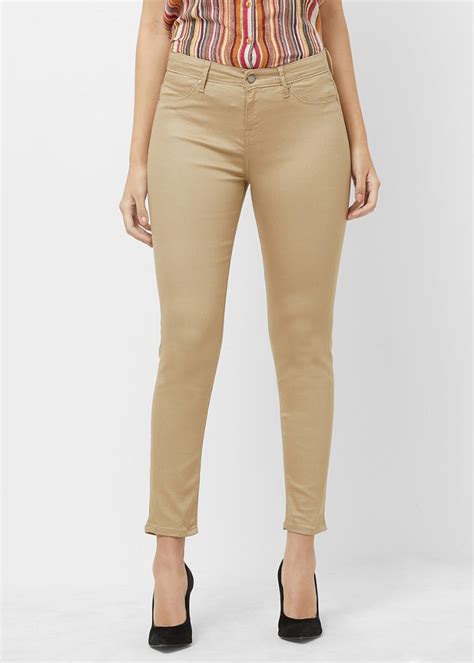 Get Beige Straight Cotton Pants at ₹ 1215 | LBB Shop