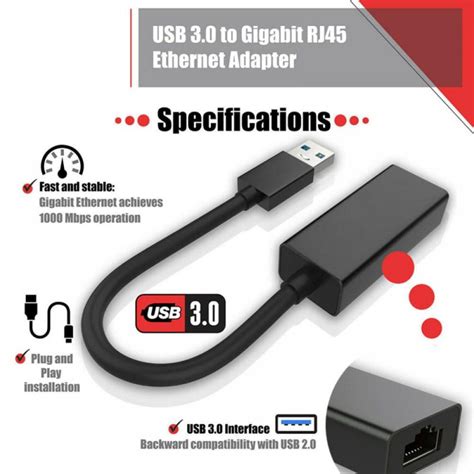 Buy HOTWINTER Cable Matters USB to Ethernet Adapter (USB 3.0 to ...