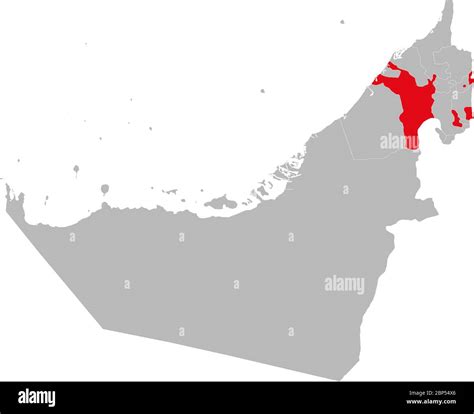 Sharjah state highlighted on United Arab Emirates map. Business concepts and backgrounds Stock ... - map of sharjah united arab emirates