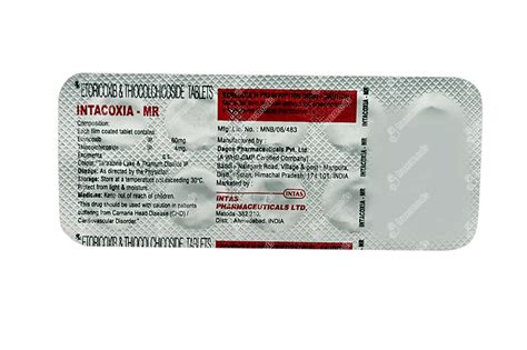 Intacoxia Mr 60/4 MG | Order Intacoxia Mr 60/4 MG Tablet Online at Truemeds