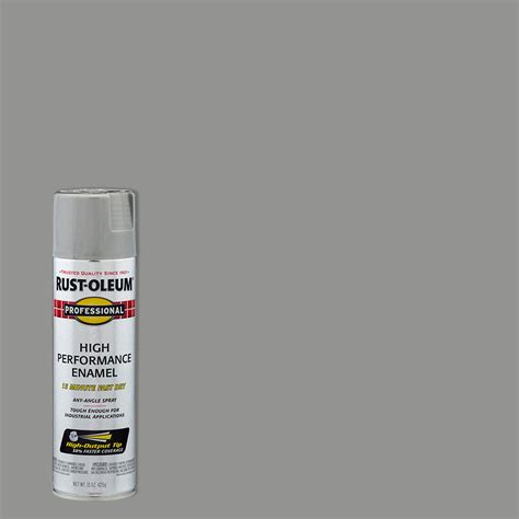 6 Pack, Light Machine Gray, Rust-Oleum Professional High Performance Gloss Enamel Spray Paint ...