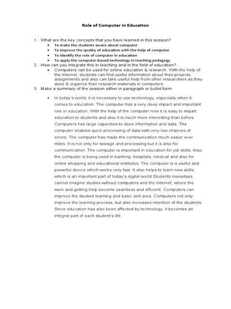 Use of Computer in Education System PDF 的图像结果