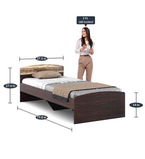 Ornet Single Bed In Walnut Finish – Crafted Comforts