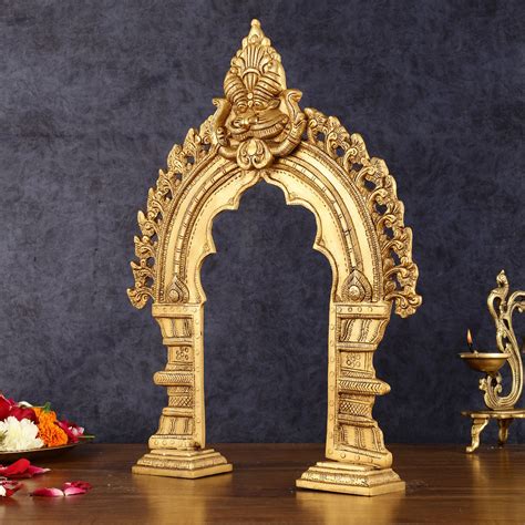 Exquisite Brass Standing Prabhavali Arch Frame 17 inch – Budhshiv.com