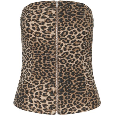 PIECES X DITTE ESTRUP X CILLE FJORD PCGINGER TOP - Black LEO DENIM