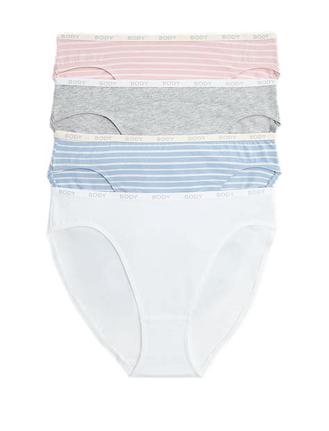 Buy 4pk Cotton Rich High Leg Knickers at Marks & Spencer