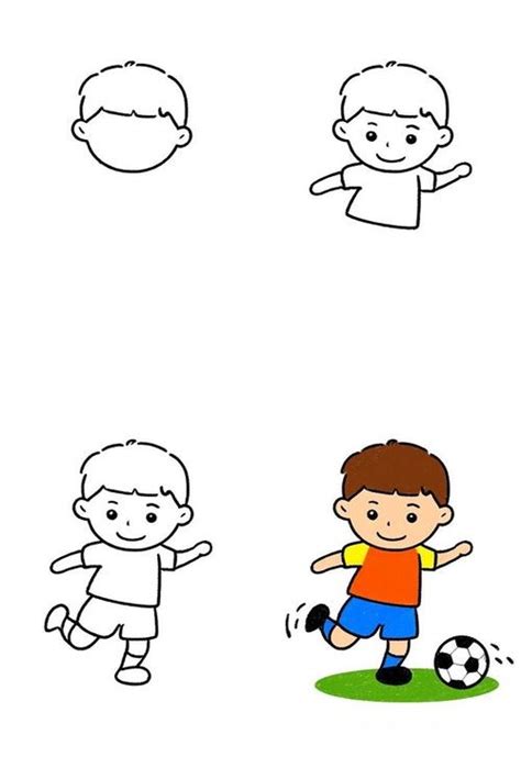 踢球简笔画 的图像结果