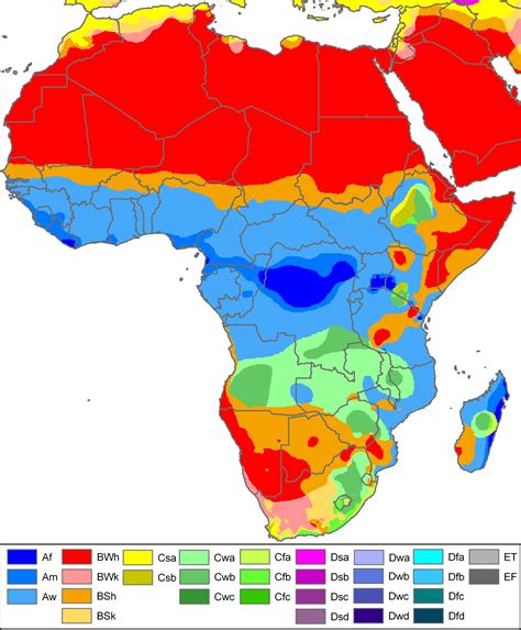Africa climate map
