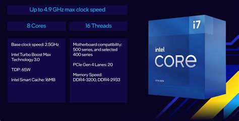 Intel Core i7-11700 11th Gen Desktop Processor 8 Cores - tpstech.in