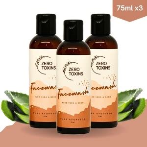 Zero Toxins Ayurvedic Facewash AloeVera & Neem - Acne Free Skin ...