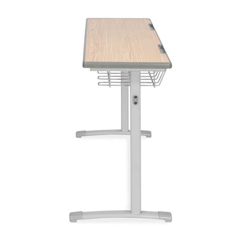 Ampere Classroom Double Desk in Grey - Ergonomic Classroom Furniture ...