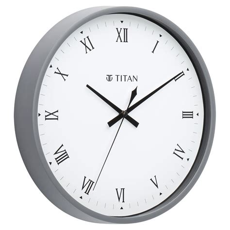 Buy Online Titan 29.5 cm White Wall Clock: Silent Sweep Technology for ...