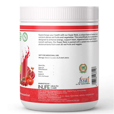 Buy INLIFE SUPER REDS POWDER,ANTIOXIDANT-RICH SUPERFOOD SUPPLEMENT ...