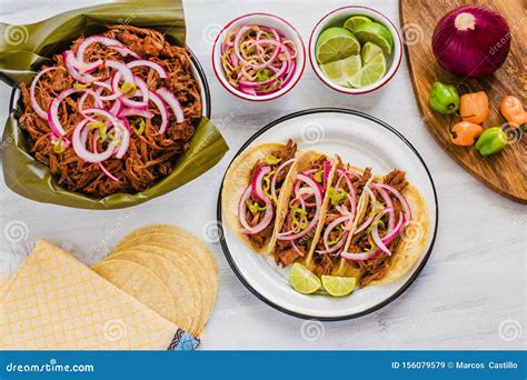 Cochinita Pibil, Mexican Tacos Mayan Cuisine from Yucatan Mexico Stock ...