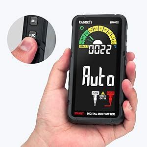 KAIWEETS Tester Rechargeable Multimeter Large Screen 6000 Count DC/AC ...