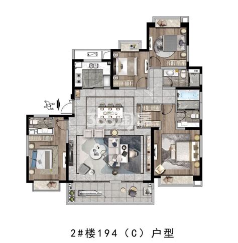 绿地西水东隽荟194平户型图_无锡绿地西水东隽荟_无锡365淘房