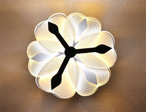 Buy swanart Acrylic Flower Shape Colour Change Chandelier Ceiling Light ...