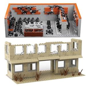 WW2 Military Base Sets Army World War ii Weapons Fortress Bunker ...