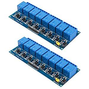 MELIFE 2 Pack 8 Channel DC 5V Relay Module for Arduino R3 2560 1280 ARM ...